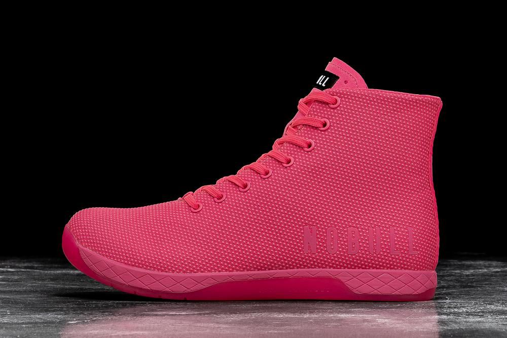 Baskets Montantes NOBULL Femme Rose - Chaussures NOBULL High-Top Superfabric,France (3965-FHQES)